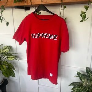 Supreme Embroidered t shirt Red